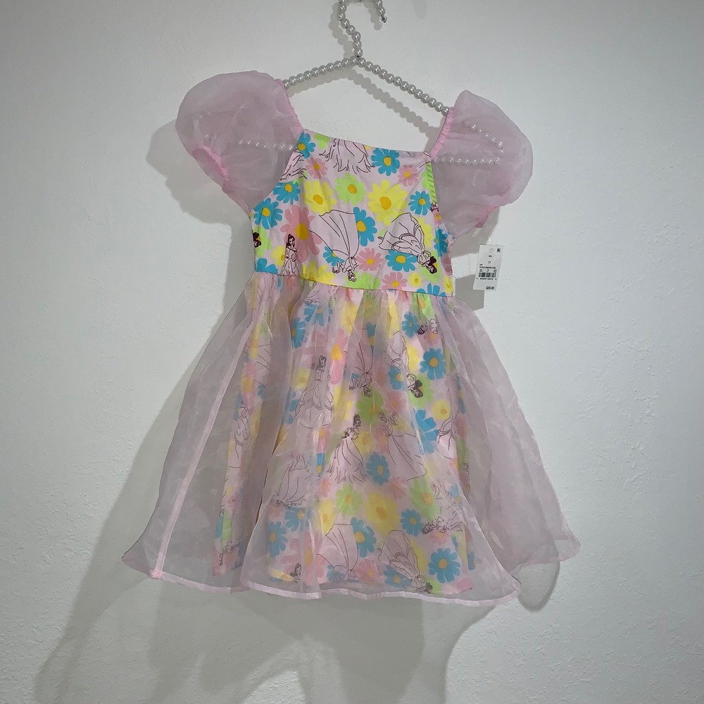 Disney Princess Pink Floral Tulle Dress 5T